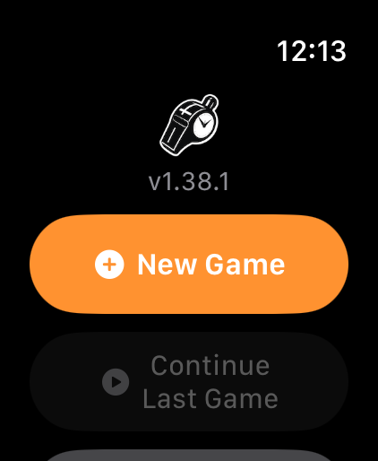 App home screen with the “New Game” and “Continue Last Game” options